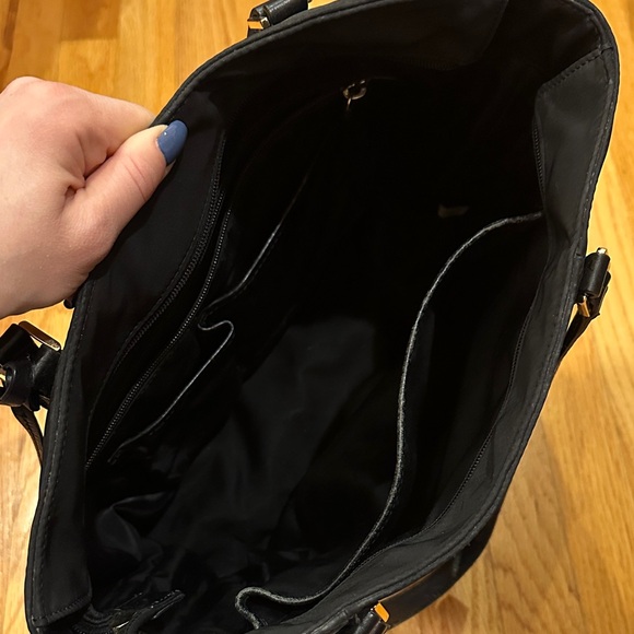Michael Kors Black Nylon Tote with Gold Accents - Picture 5 of 5